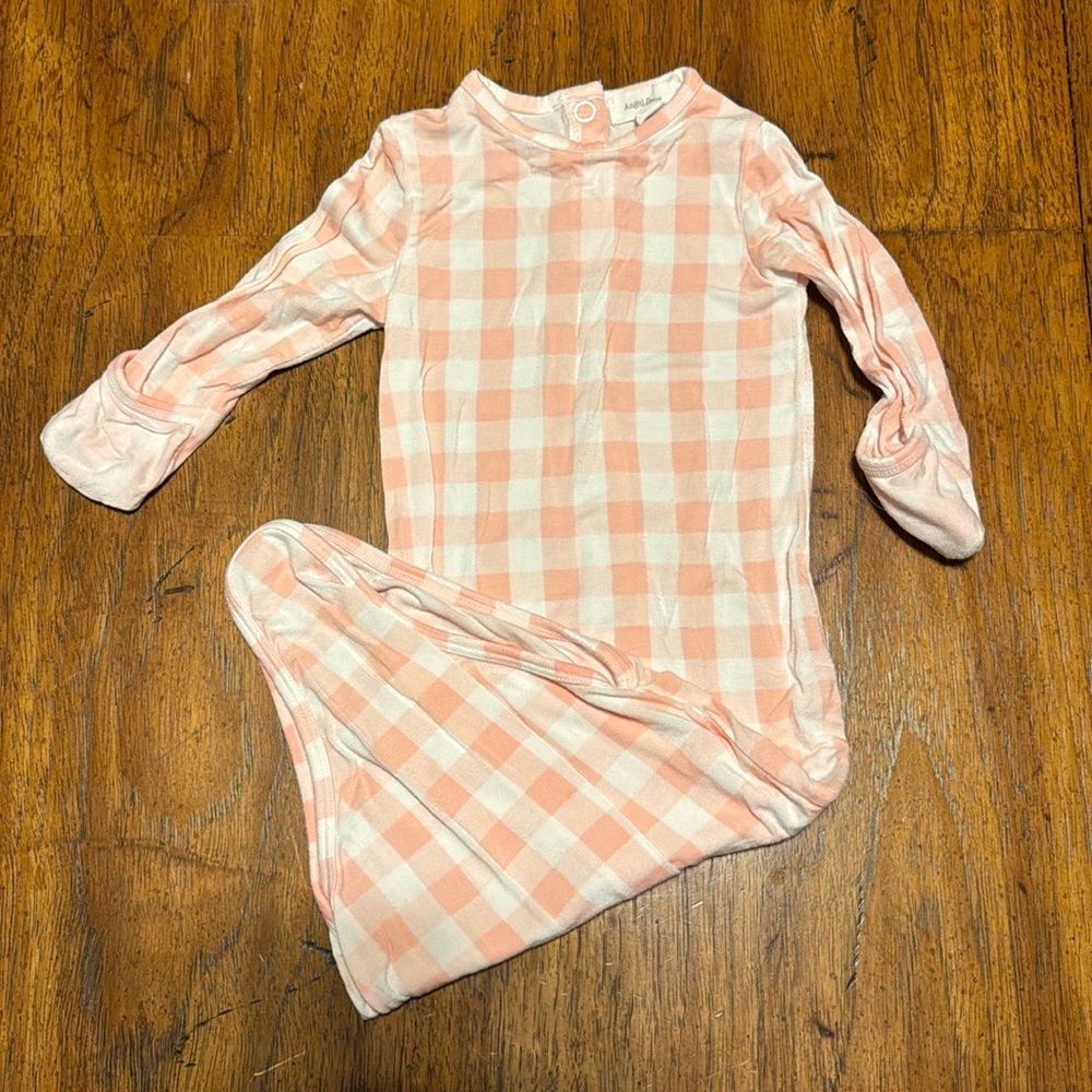 Angel Dear Sleep Gown pink Gingham